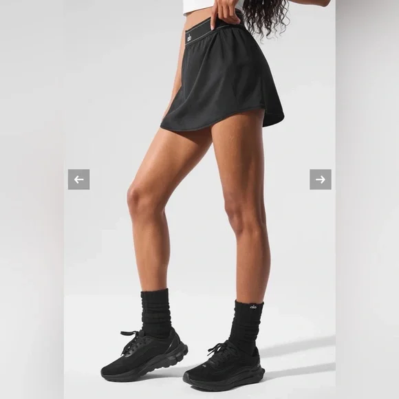 NWT ALO Yoga Black Match Point Tennis Skirt, XS - Picture 7 of 8